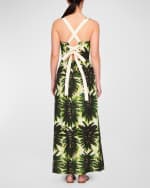 Image 3 of 5: Marie Oliver Hella Botanical Lace-Up Maxi Dress
