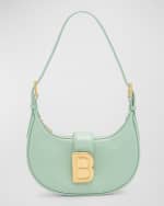 Image 1 of 6: Brandon Blackwood Luna Zip Leather Shoulder Bag