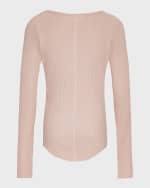 Image 3 of 3: Molo Girl's Rochelle Ribbed Top, Size 7-14