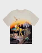 Image 1 of 4: Molo Girl's Riley Robotics Graphic T-Shirt, Size 4-7