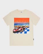 Image 1 of 2: Molo Girl's Roxo Race Car T-Shirt, Size 8-10