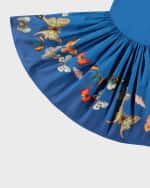 Image 3 of 3: Molo Girl's Casie Butterfly-Print Combo Dress, Size 7-12