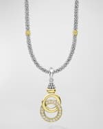 Image 1 of 5: LAGOS Interlocking Diamond Pendant Caviar Necklace
