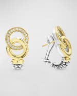 Image 1 of 3: LAGOS Signature Caviar Interlocking Diamond Earrings
