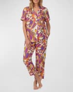 Image 1 of 3: Trina Turk x Bedhead Pajamas Cropped Organic Cotton Poplin Pajama Set