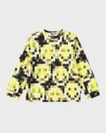 Image 3 of 4: Molo Boy's Rube Pixelated Graphic Sweatshirt, Size 4-6