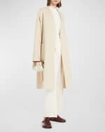 Image 4 of 4: Weekend Max Mara Eris Wrap-Front Virgin Wool Peacoat