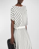 Image 5 of 5: Weekend Max Mara Finanza Pleated Knit Midi Skirt