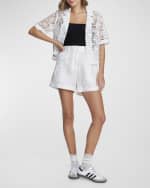 Image 3 of 3: Robert Graham Gemma Botanical-Print Woven Lace Shirt