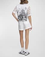 Image 2 of 3: Robert Graham Gemma Botanical-Print Woven Lace Shirt