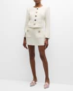Image 7 of 7: Cinq a Sept Randi Cropped Cotton Bouclé Jacket