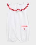 Girl's Nautical Inspired Romper, Size 3M-24M