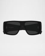  サンローラン MF ルパルファム Saint Laurent 57mm Acetate Semi-Shield Sunglasses | Neiman Marcus