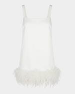 Ragna Feather-Trim Mini Dress, photo 4 of 4