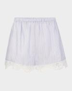 FRAME The Stripe Lace Shorts | Neiman Marcus