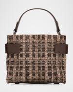 Brunello Cucinelli Monili Woven Plaid Top-Handle Bag | Neiman Marcus