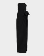 Strapless Wool Origami Bow Column Gown, image 5 of 5