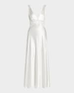 Bijoux Lace-Inset Silk Gown | Elegant Evening Wear