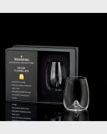 Image 3 of 3: Waterford Crystal Elegance Stemless Wine Glasses, Set of 2