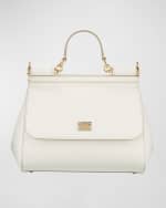 Image 1 of 5: Dolce&Gabbana Sicily Medium Calf Leather Satchel Bag