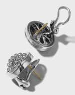 Image 3 of 4: LAGOS 15mm Caviar Bezel Button Earrings