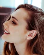 Image 2 of 2: Maya Brenner Designs White Gold Mini Initial Earring