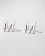 Image 1 of 2: Maya Brenner Designs White Gold Mini Initial Earring