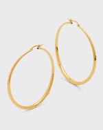 Image 4 of 5: Roberto Coin Bold Gold Hoop Earrings