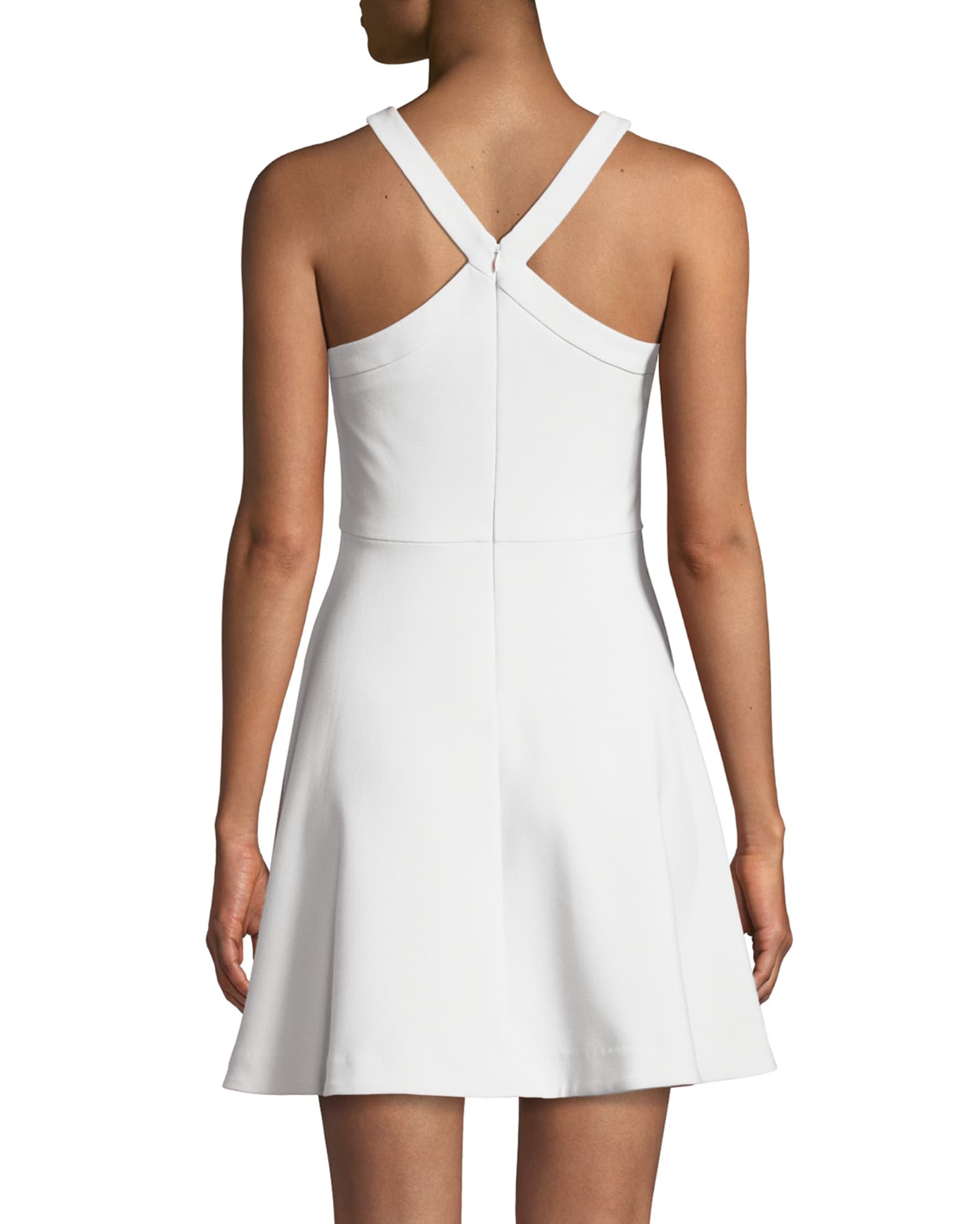 Likely Ashland Halter Sleeveless Fit-and-Flare Short Dress | Neiman Marcus