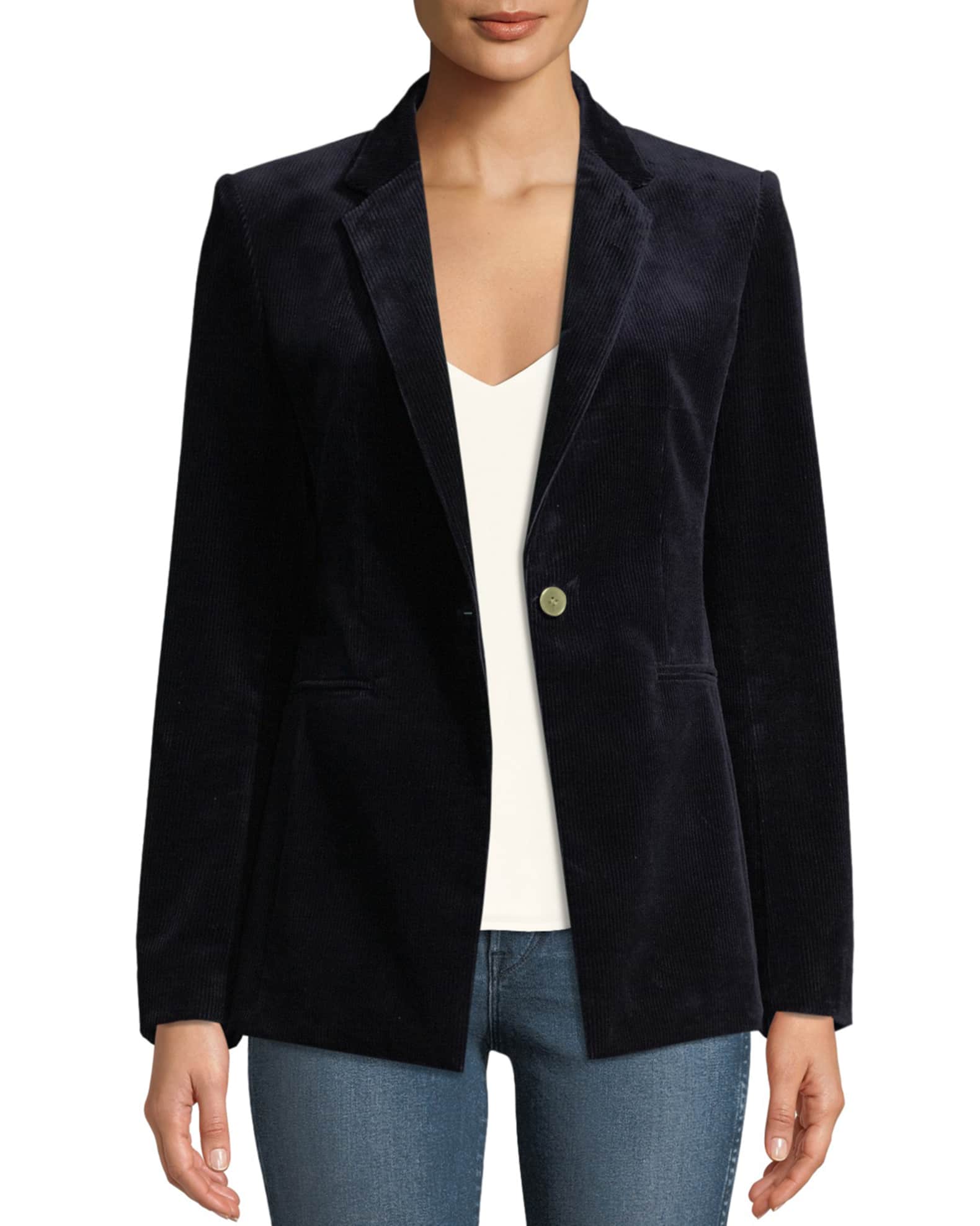 Theory corduroy blazer top