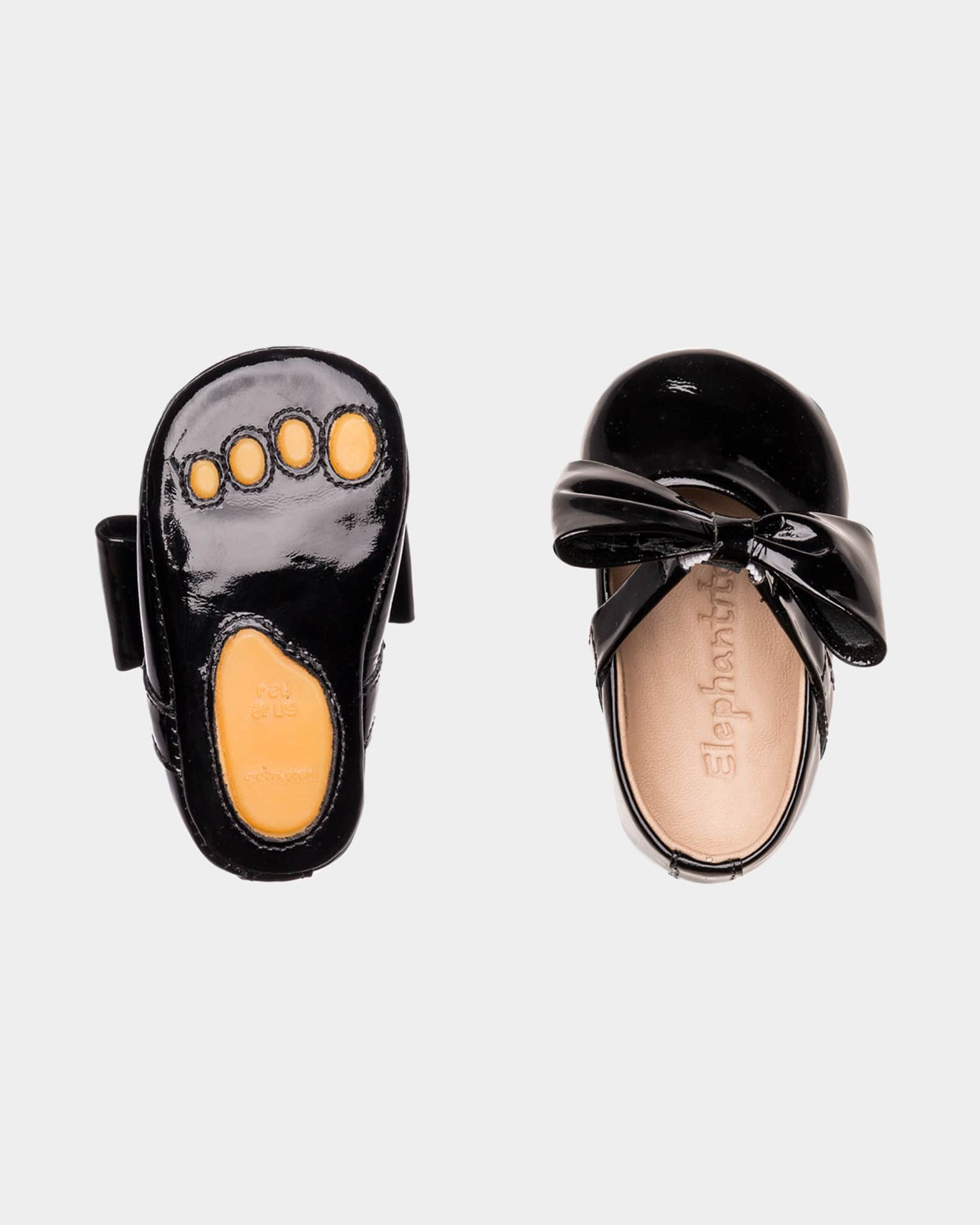 Girl's Leather Ballet Flat w/ Bow 1
