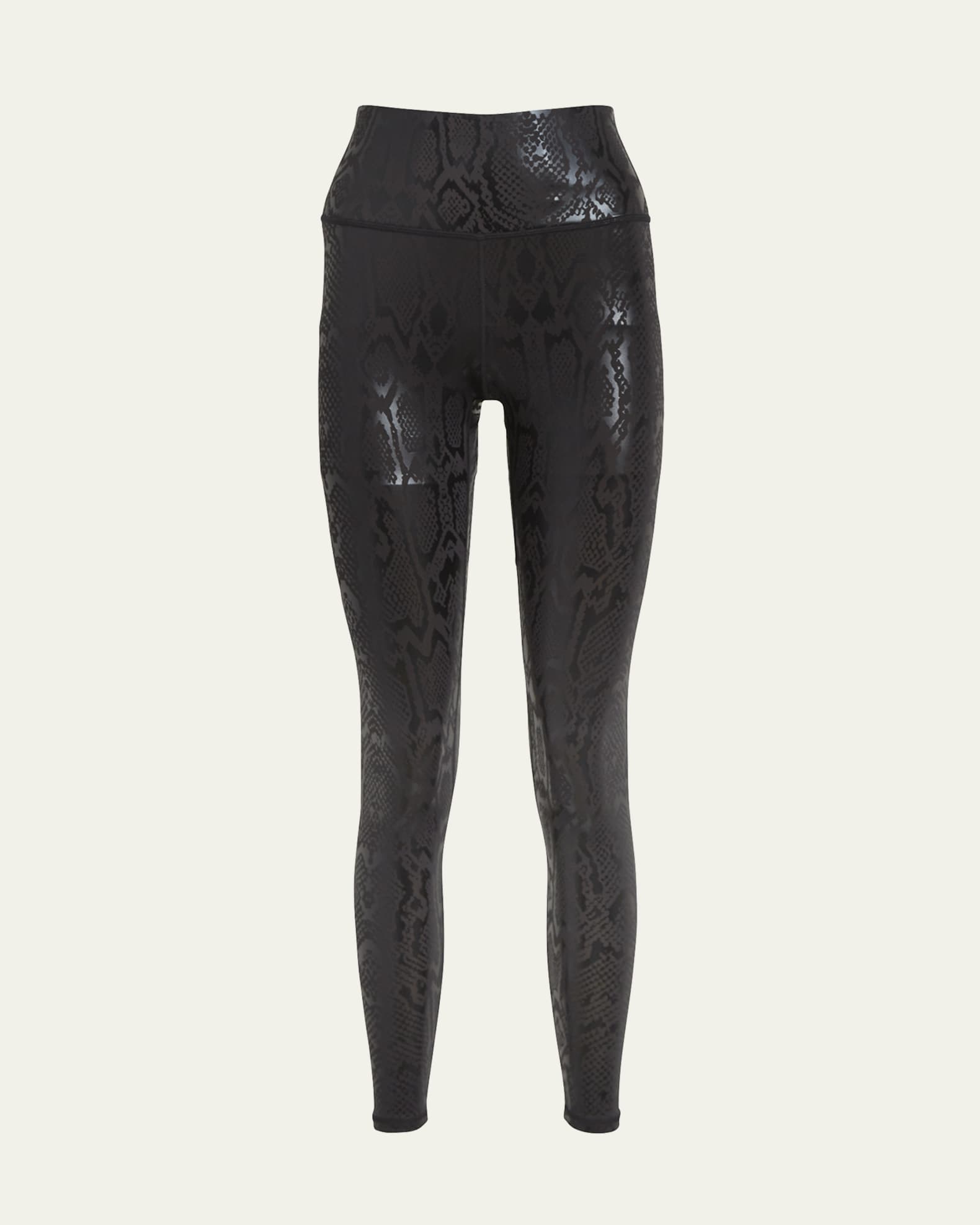 Sophisticated Metallic Snakeskin Leggings