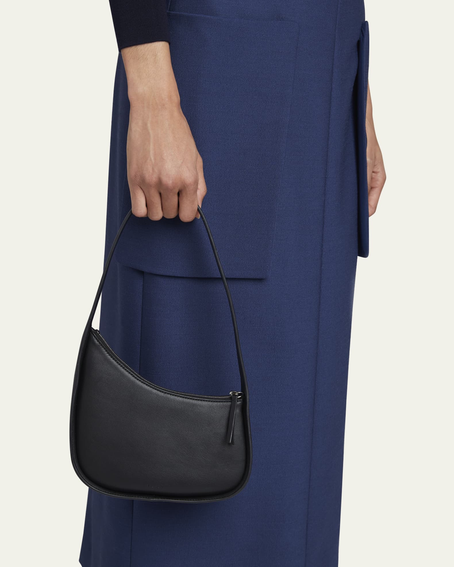 THE ROW Half Moon Shoulder Bag in Smooth Calfskin | Neiman
