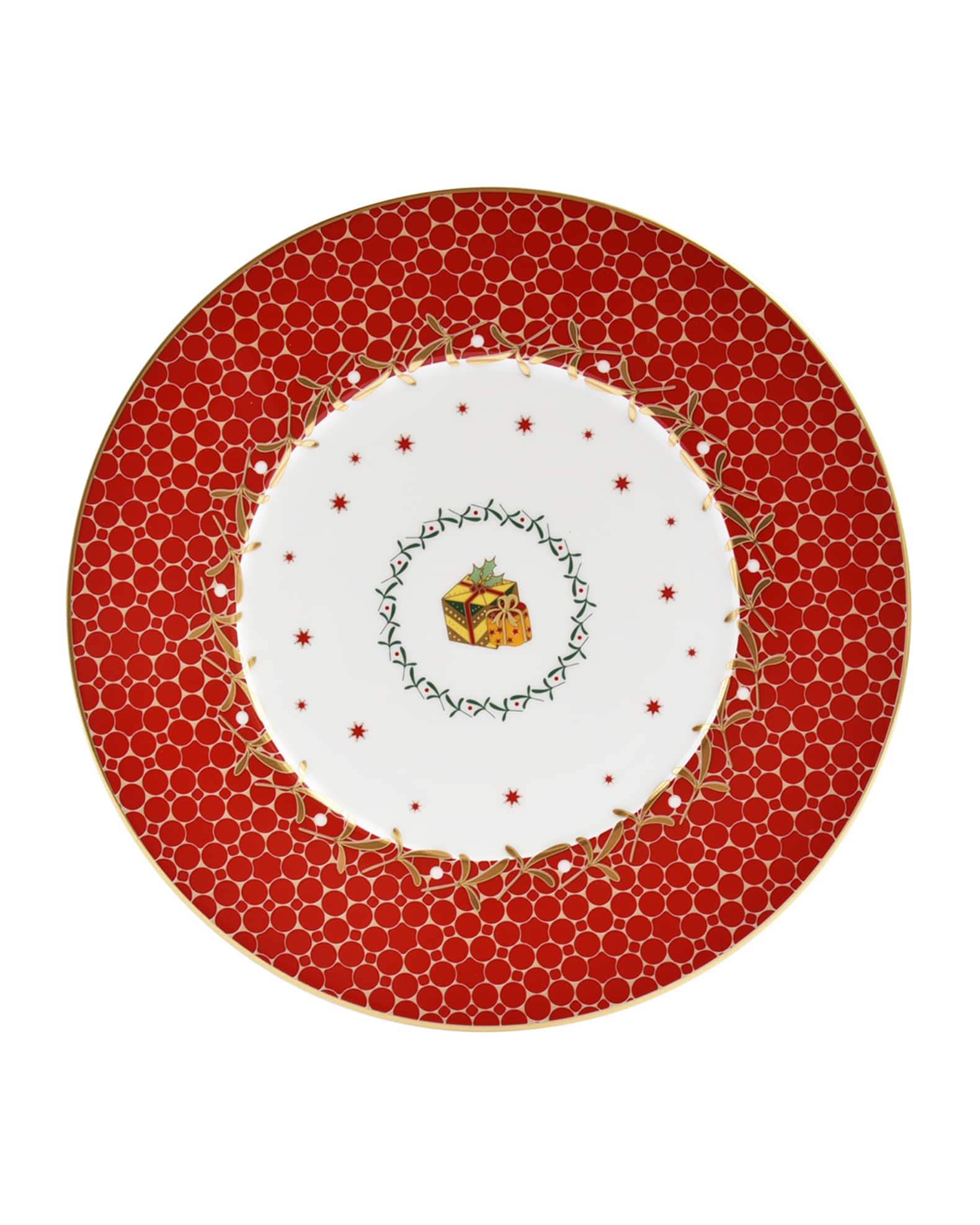 Noel Red Gift Salad Plate 0