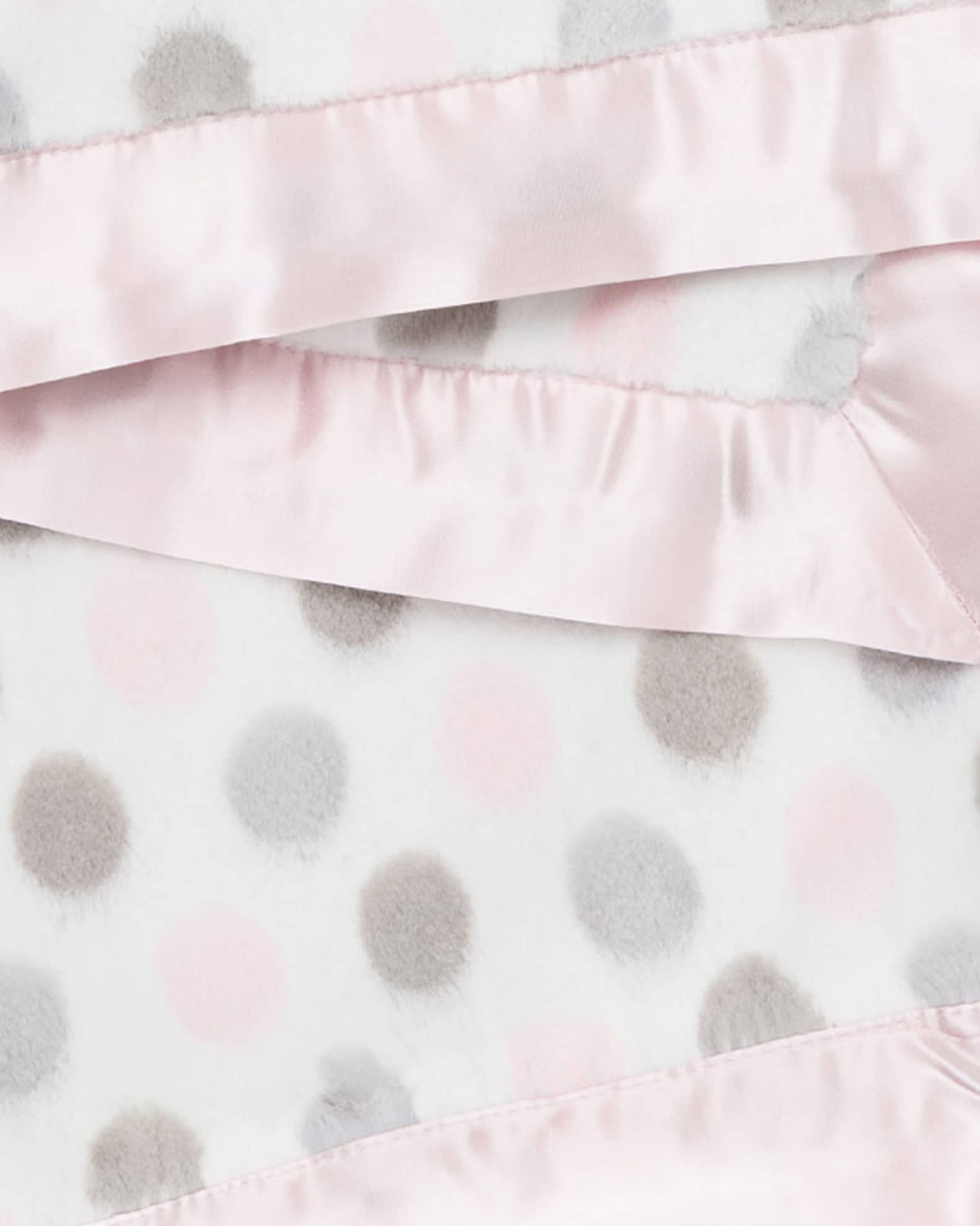 Luxe Dot Printed Plush Baby Blanket 1