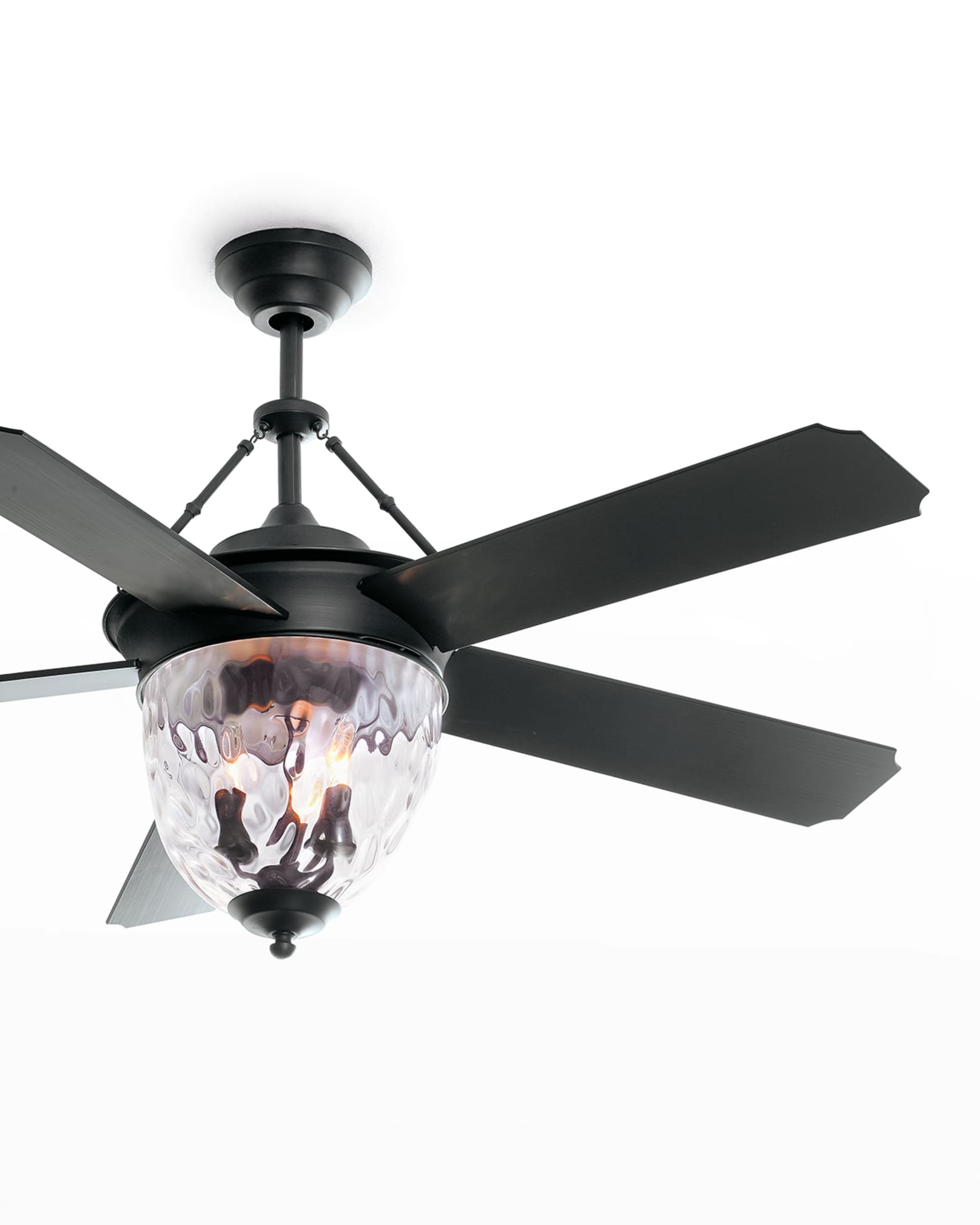 Dark Aged Bronze Outdoor Ceiling Fan with Lantern, 52" 1