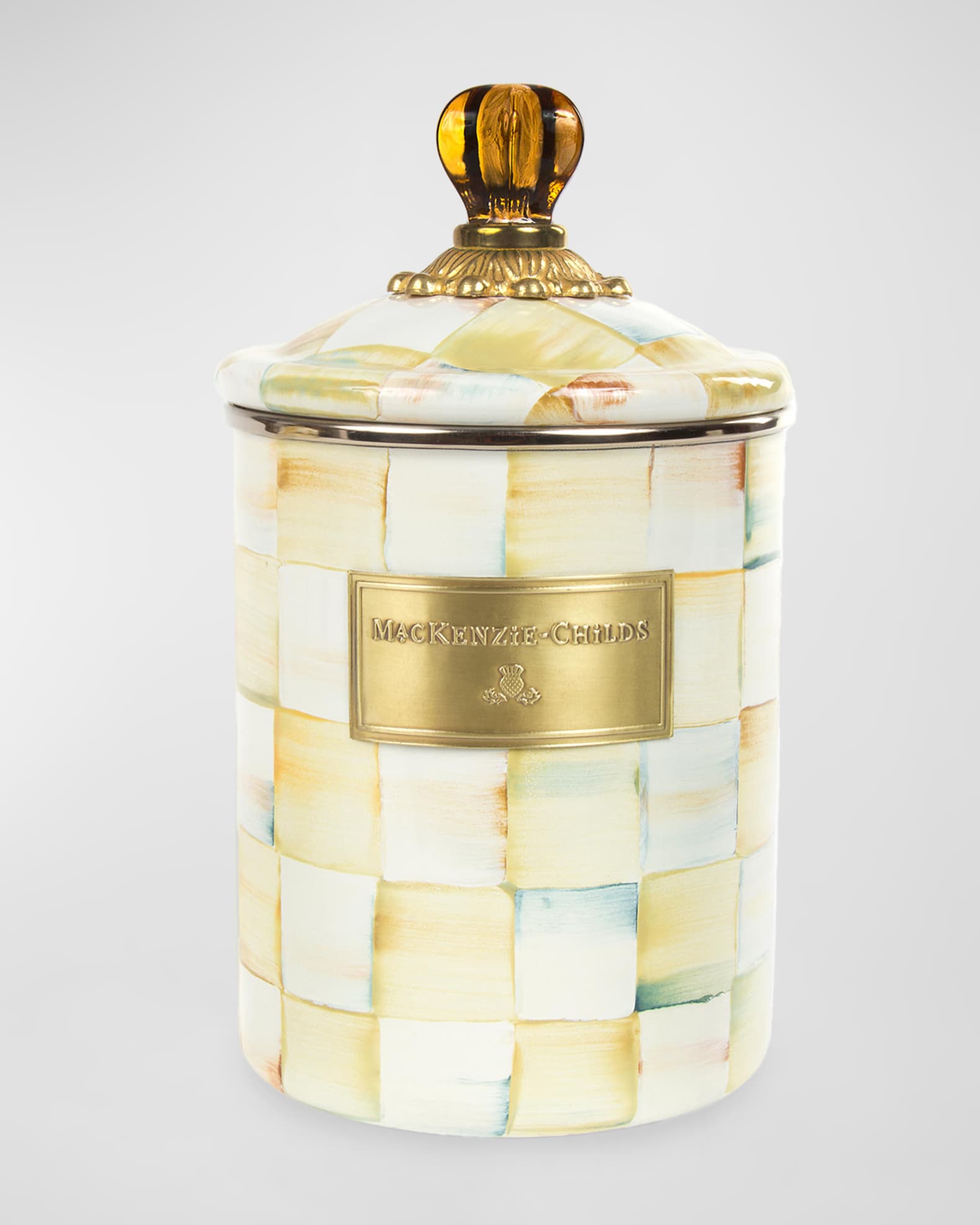 Parchment Check Medium Canister 0
