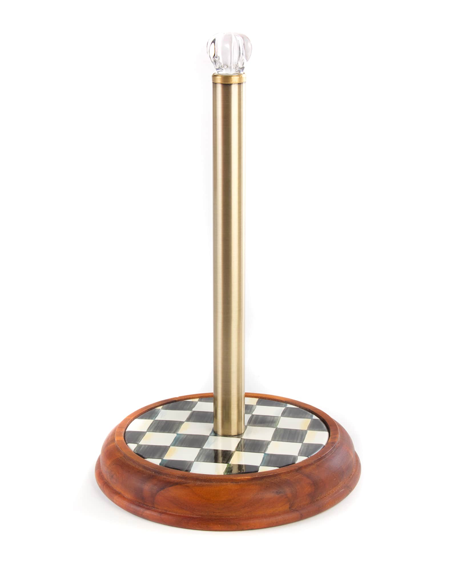 MacKenzieChilds Courtly Check Wood Paper Towel Holder Neiman Marcus