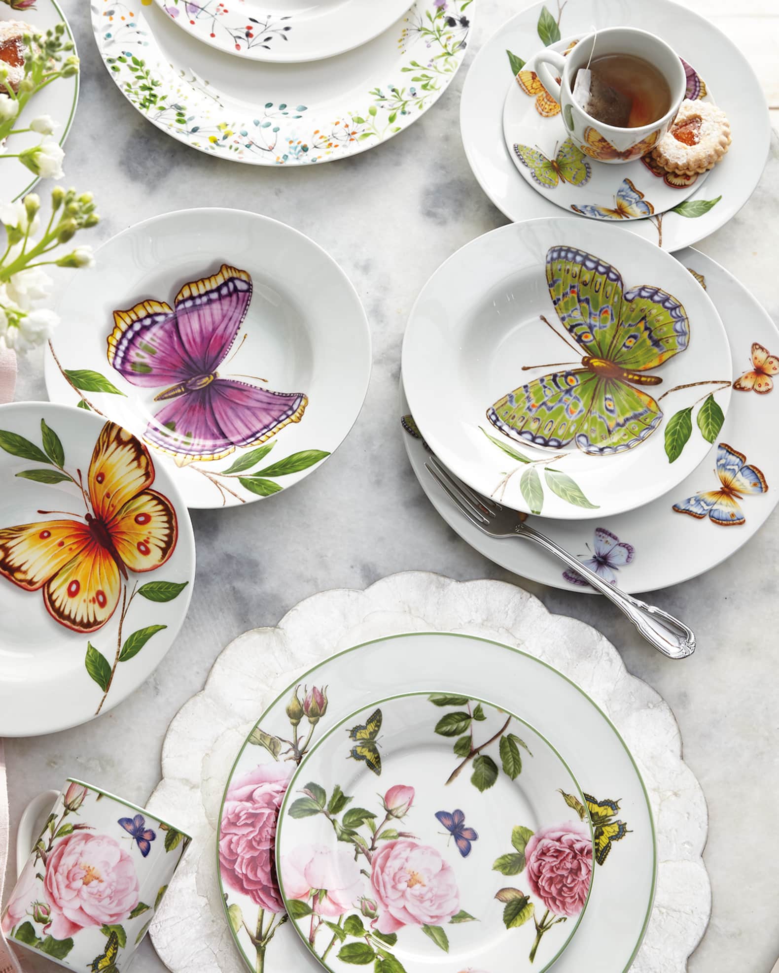 Neiman Marcus 20 Piece Butterfly Dinnerware Set Neiman Marcus