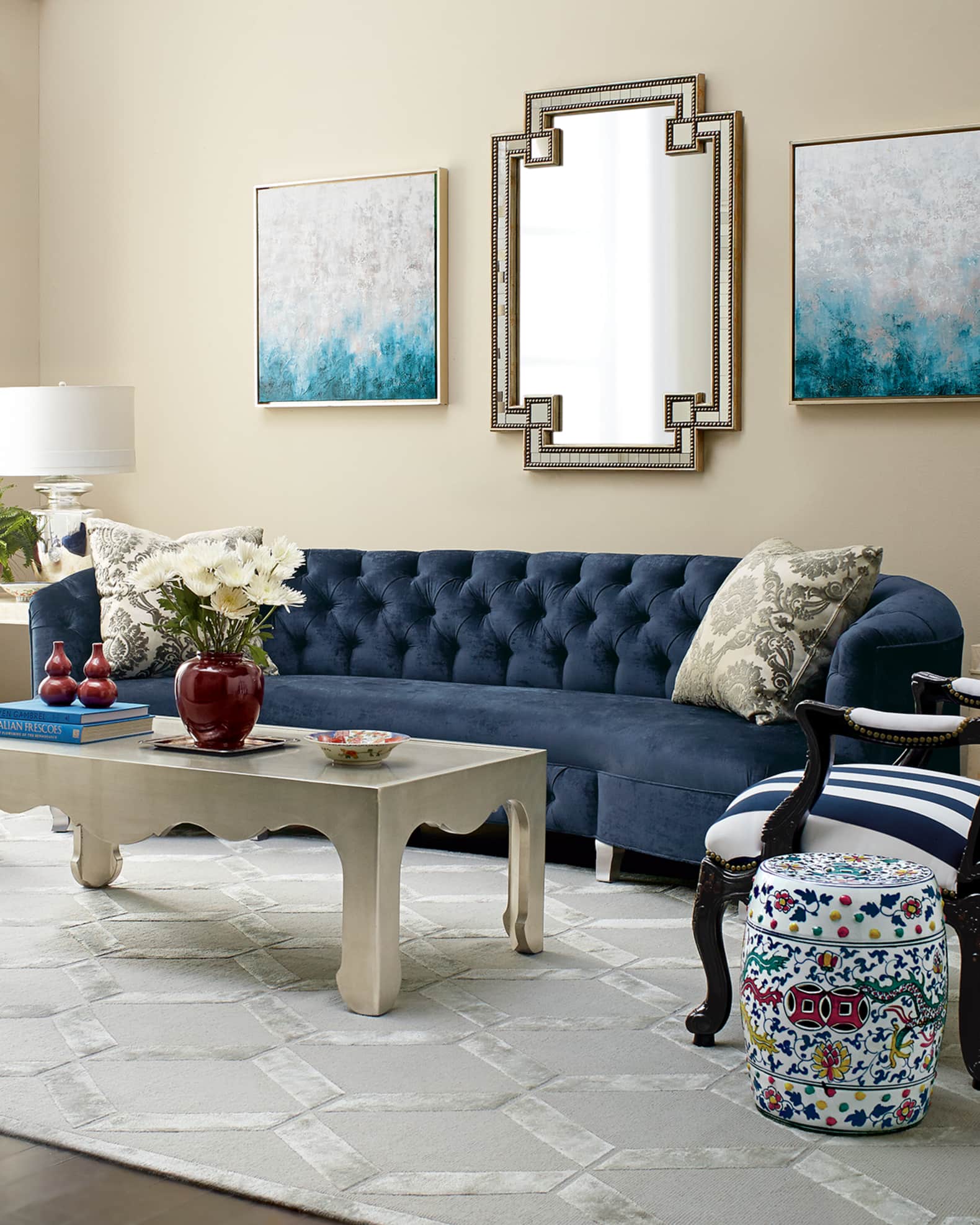 Majestic Jayne Tufted Sofa 114" 1
