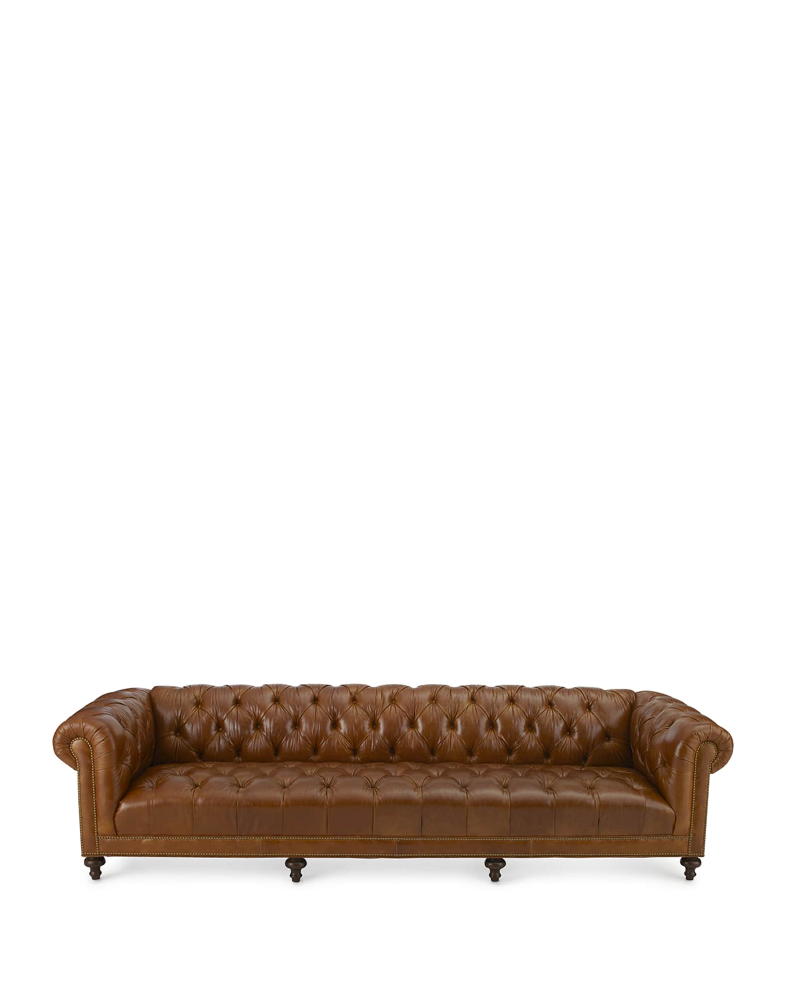 Massoud Davidson 119" Tufted Seat Chesterfield Sofa Neiman Marcus