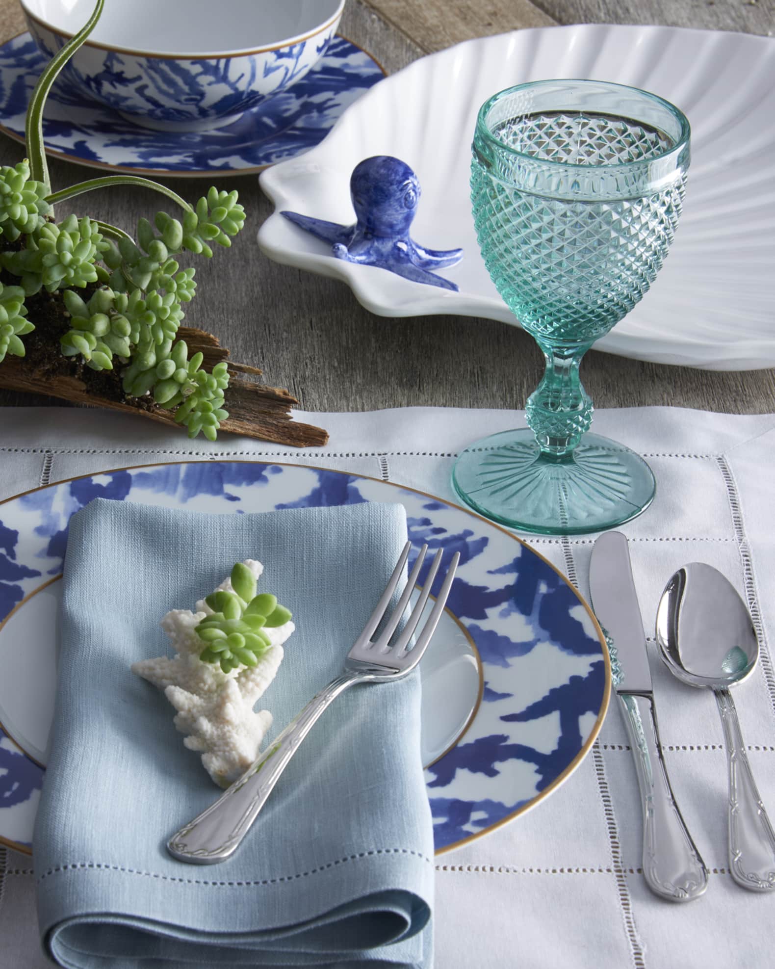 12-Piece Coastal Chic Dinnerware Set 1
