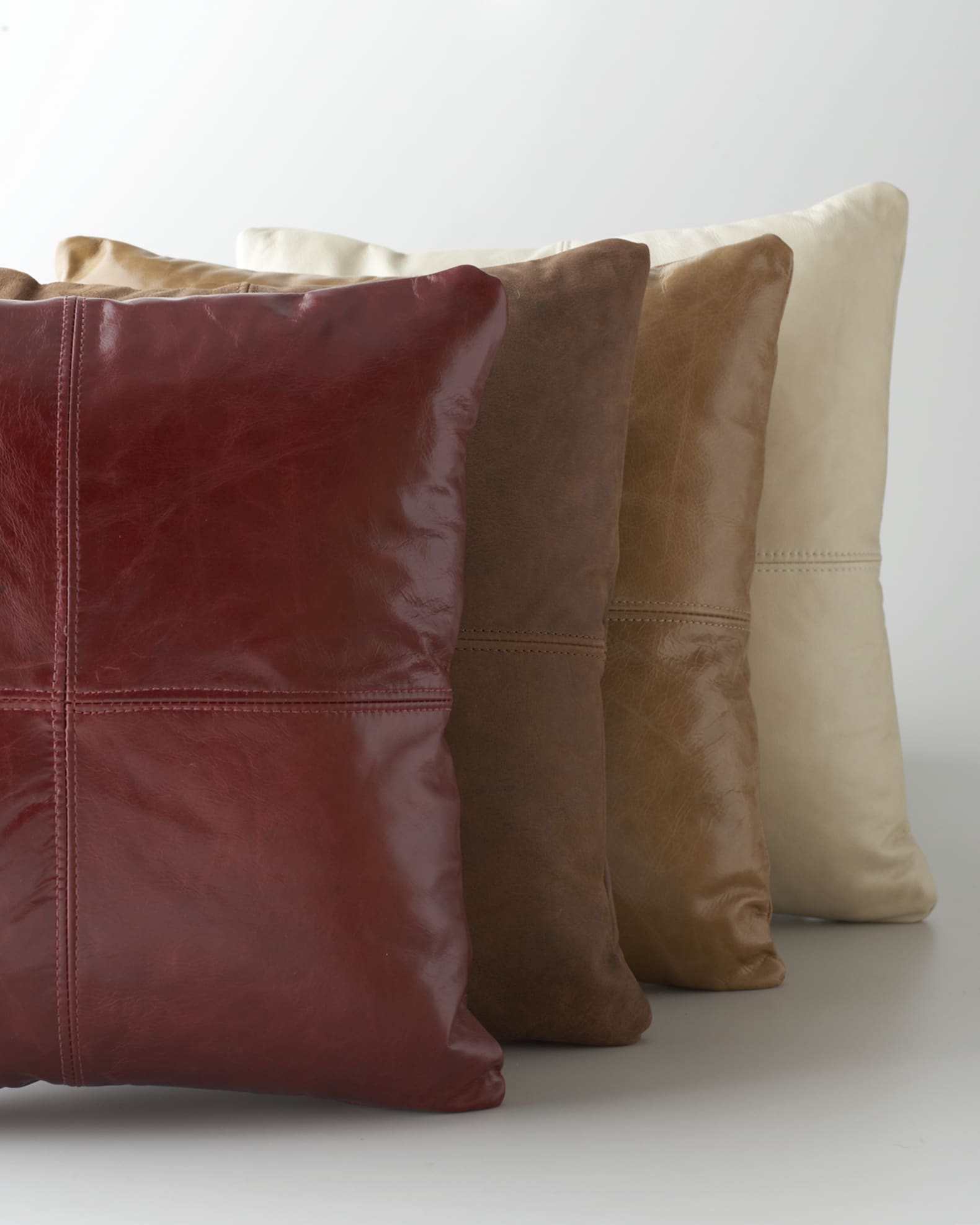 Cream Leather Pillow 1