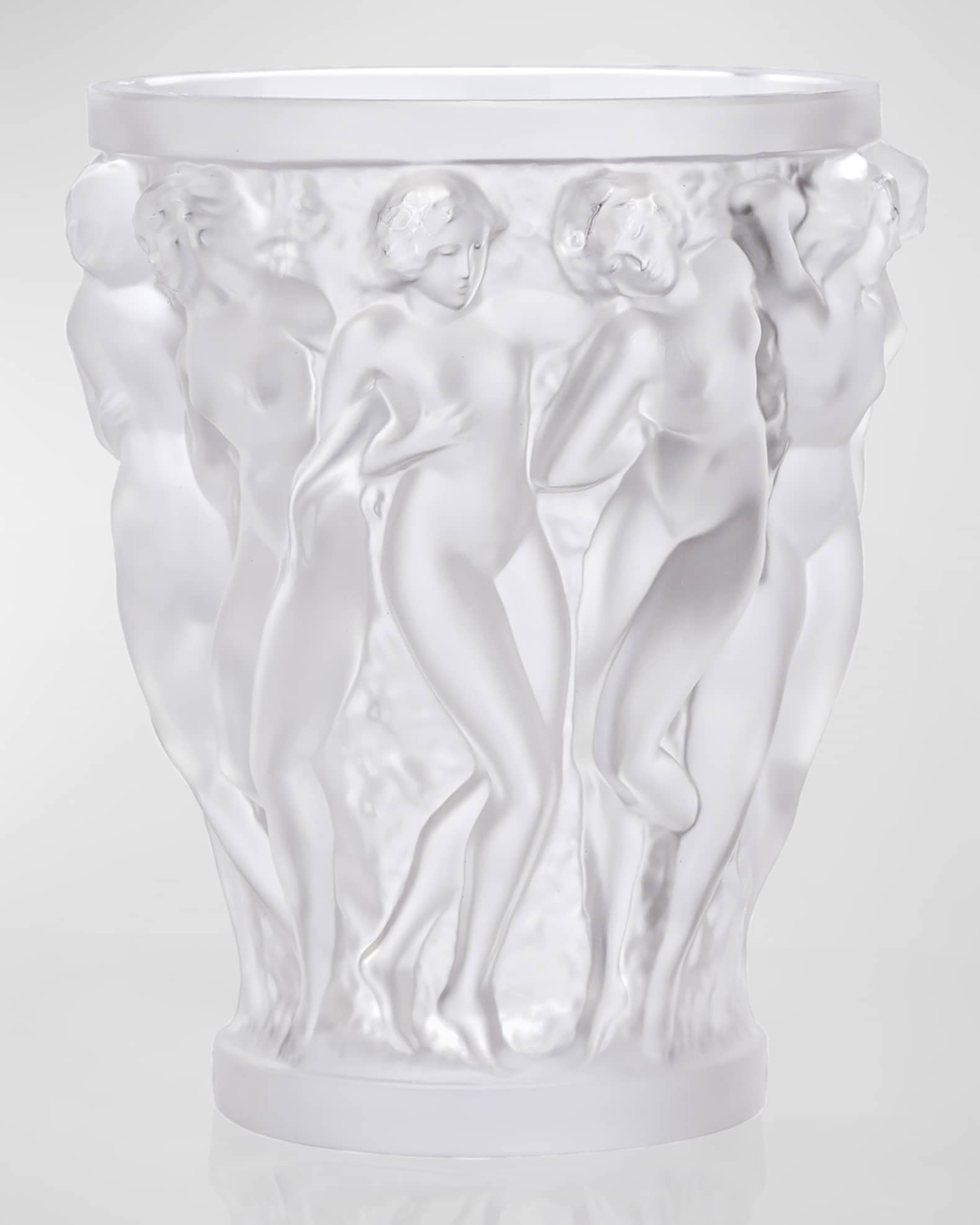 Lalique Bacchantes Small Clear Vase