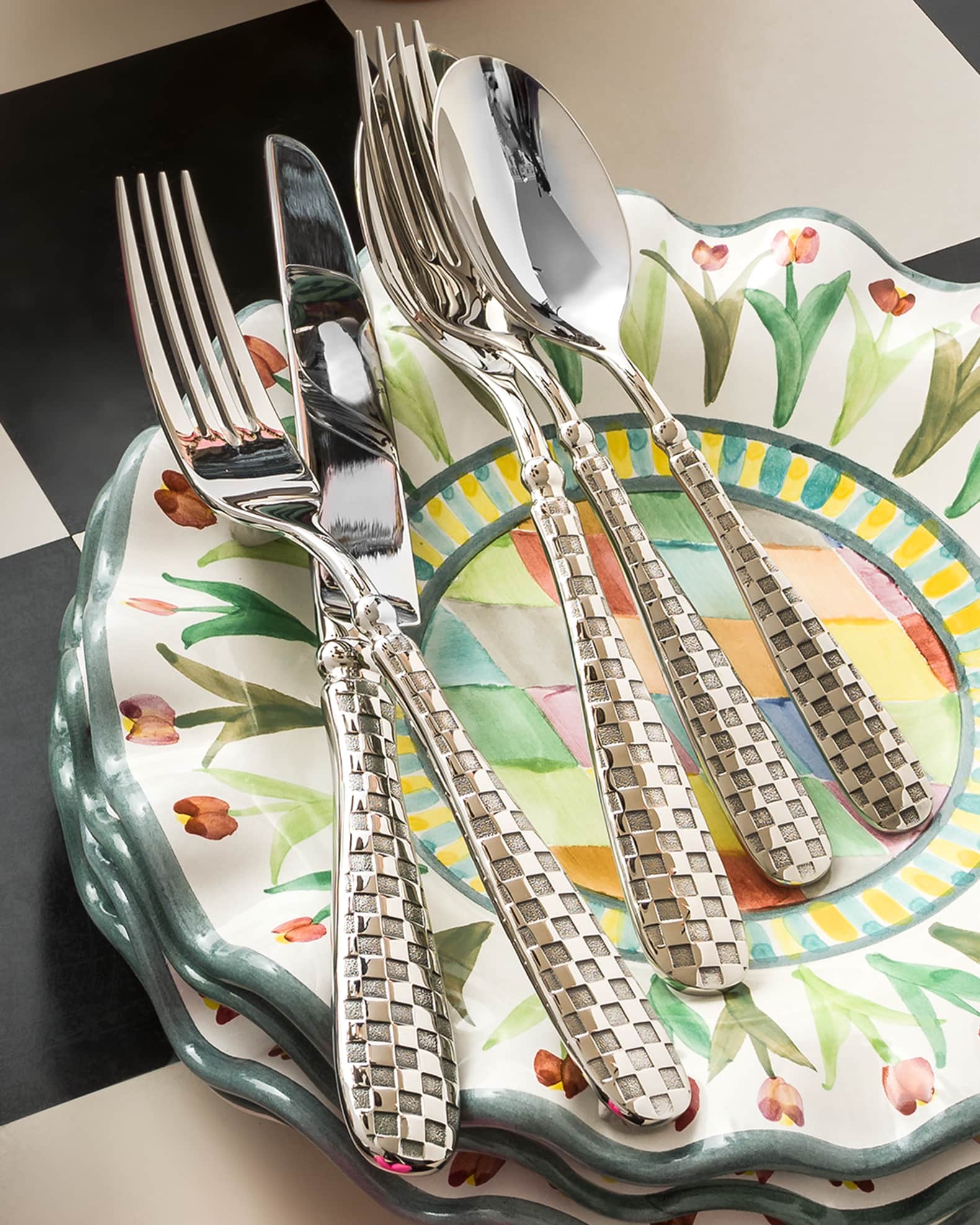 5-Piece Check Flatware Place Setting 0