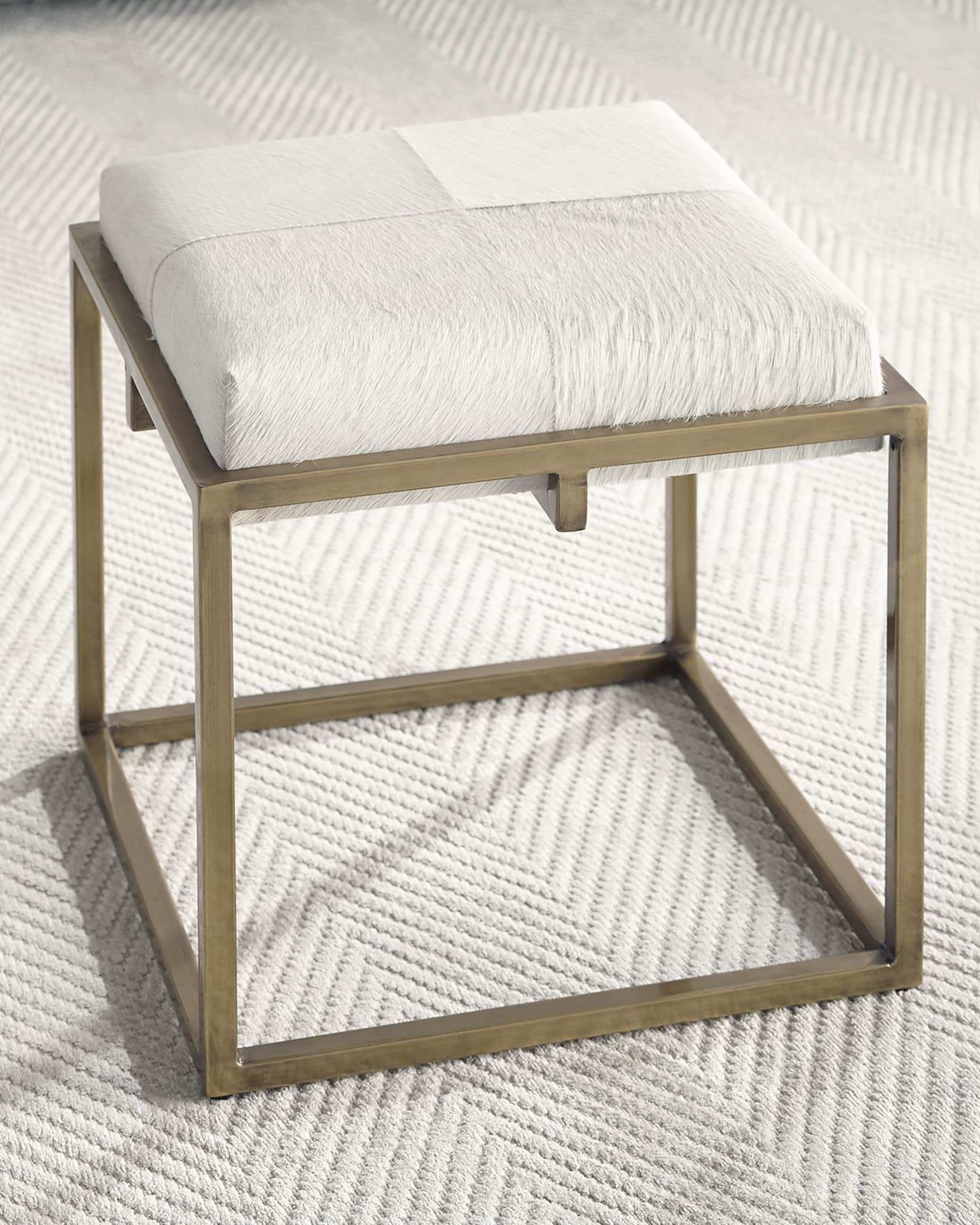 Normandie Hide Ottoman 0