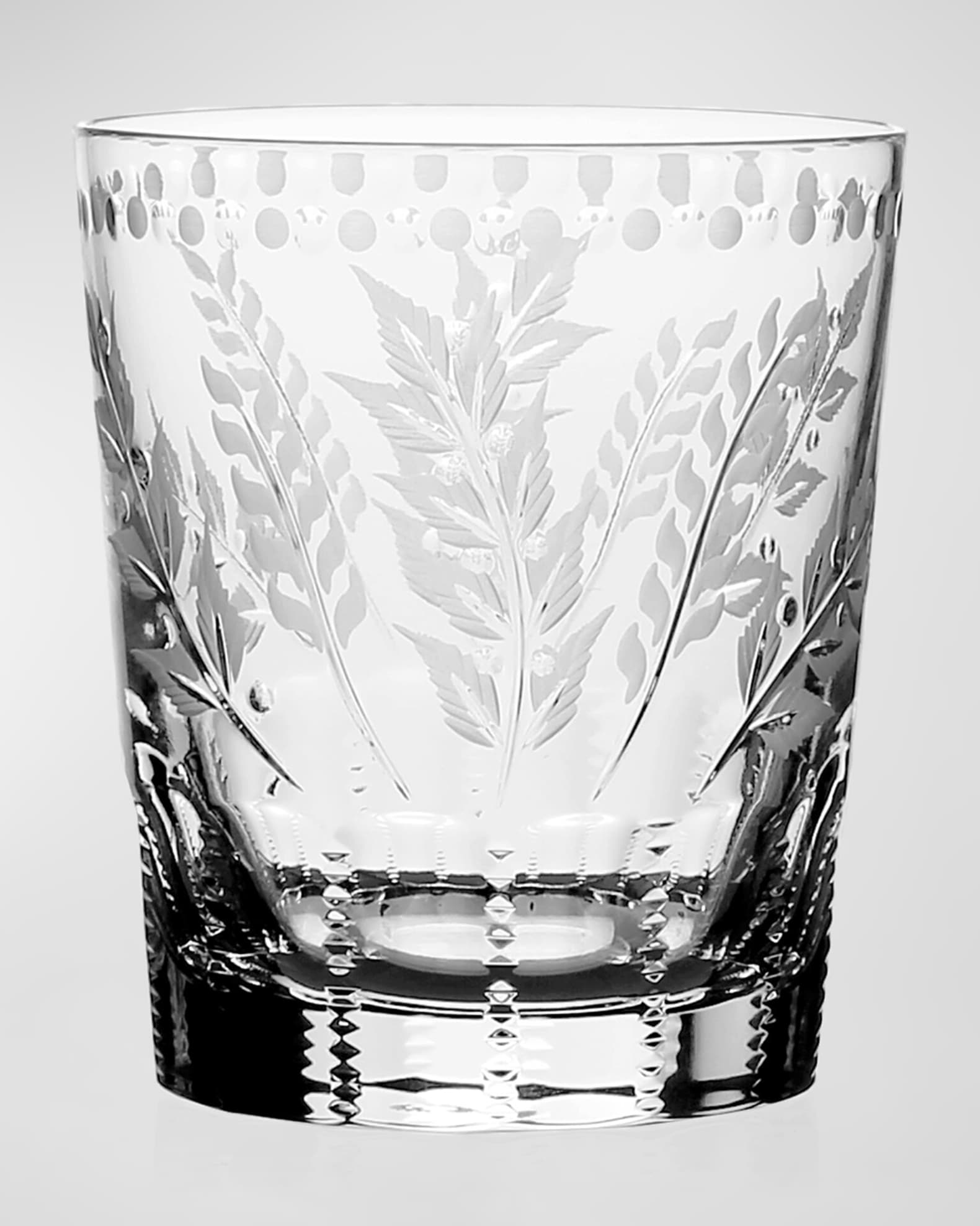 William Yeoward Crystal Fern Tumbler Double Old-Fashioned