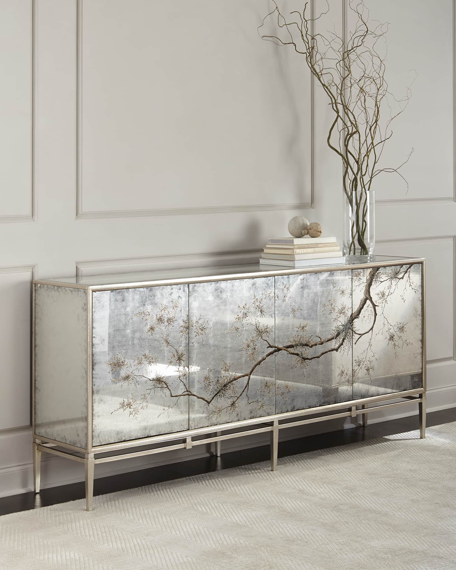 Falling Branch Eglomise Console 1