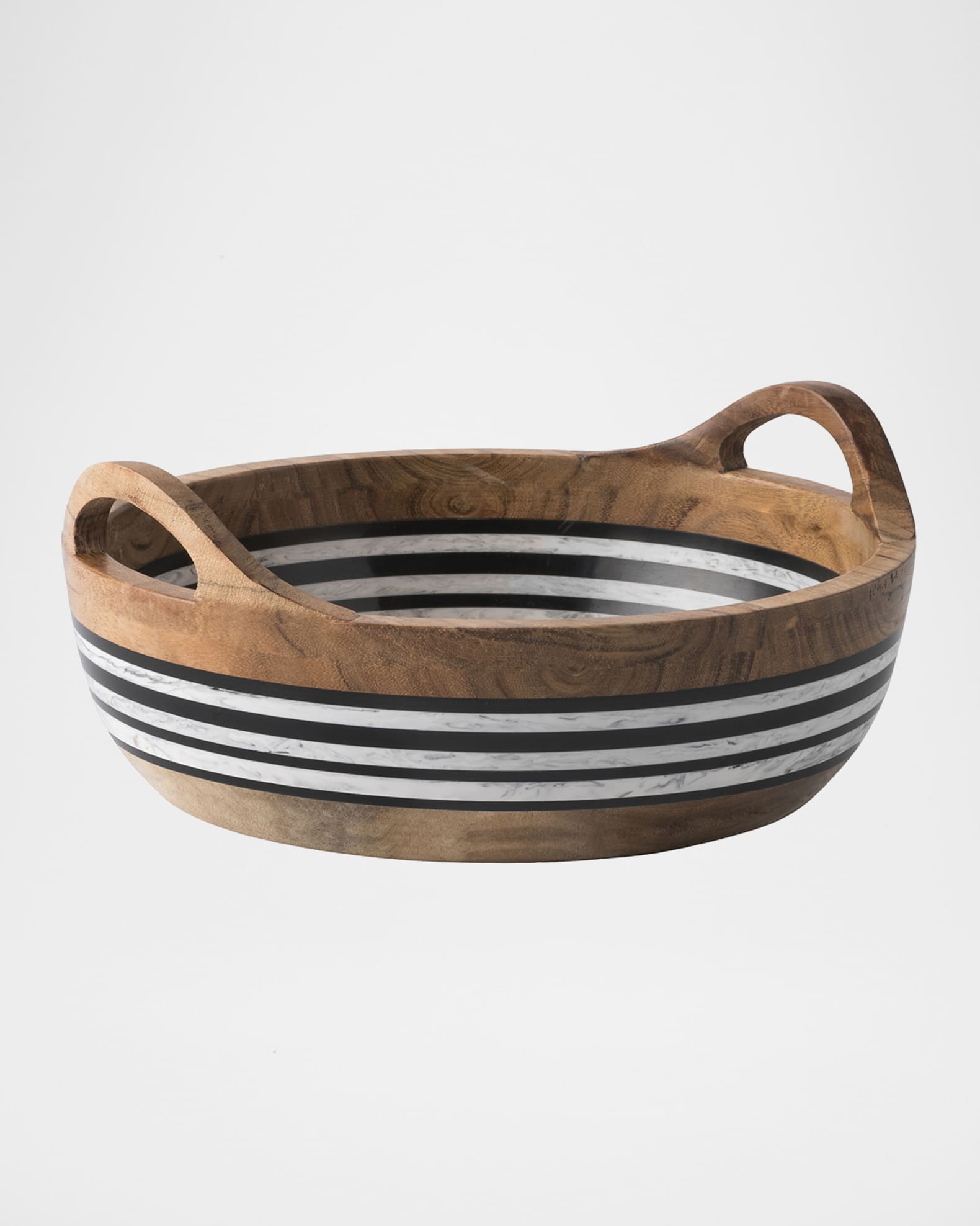 Stonewood Stripe 11" Round Handled Bowl 0