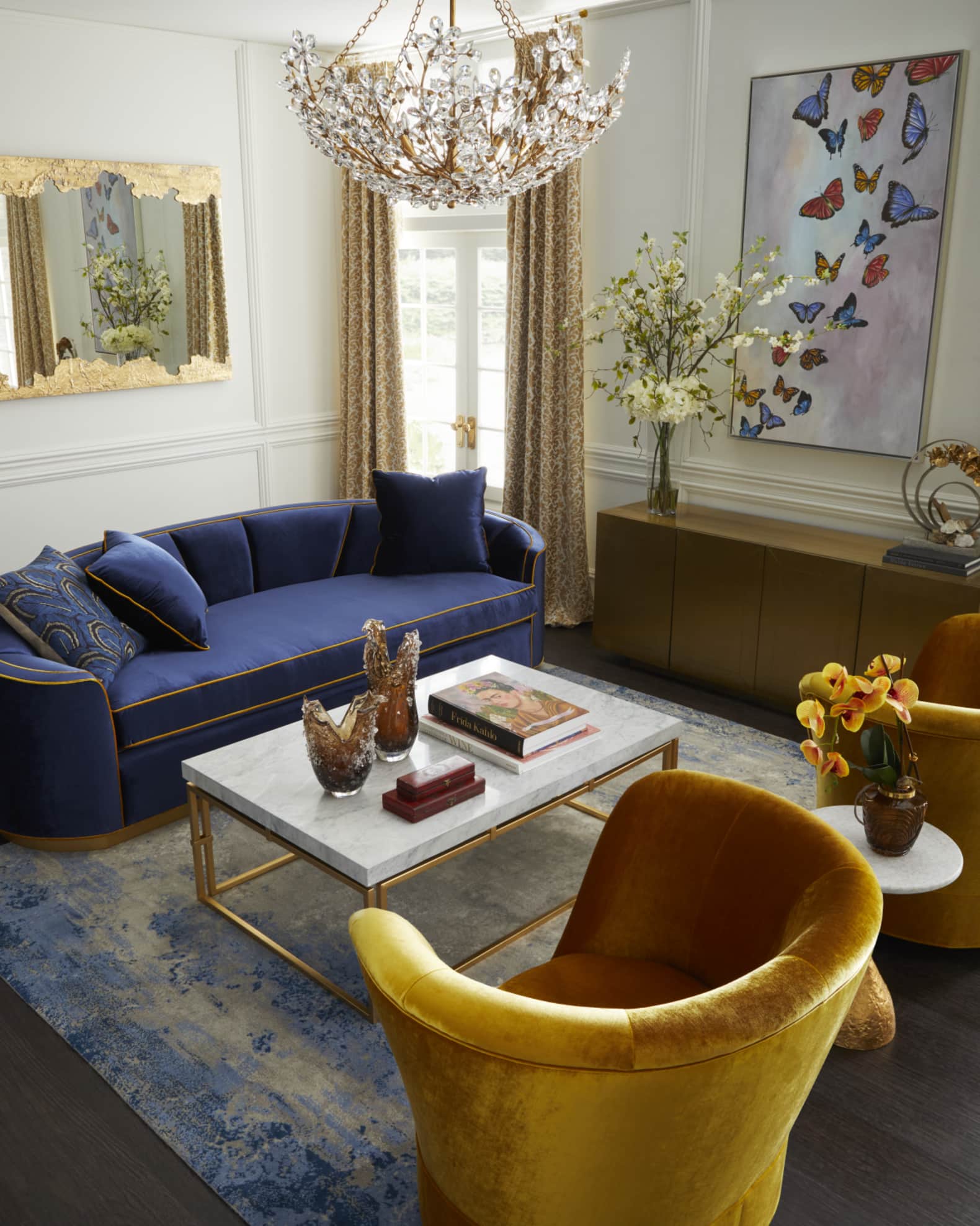Aged Brass-Covered Sophie Console 1